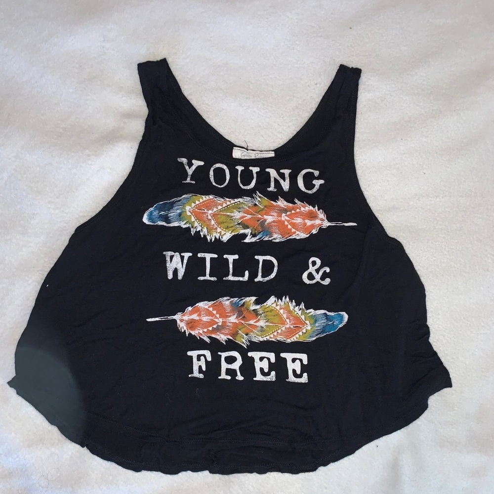 young, wild and free tank top